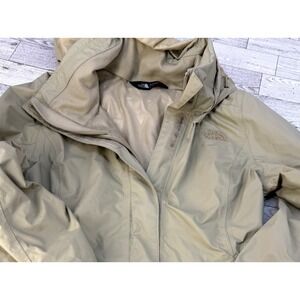 Women's North Face Dryvent Jacket XS Extra Small Tan Hiking Outdoor Rain Jacket